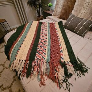 Crochet through a blanket Afghan.